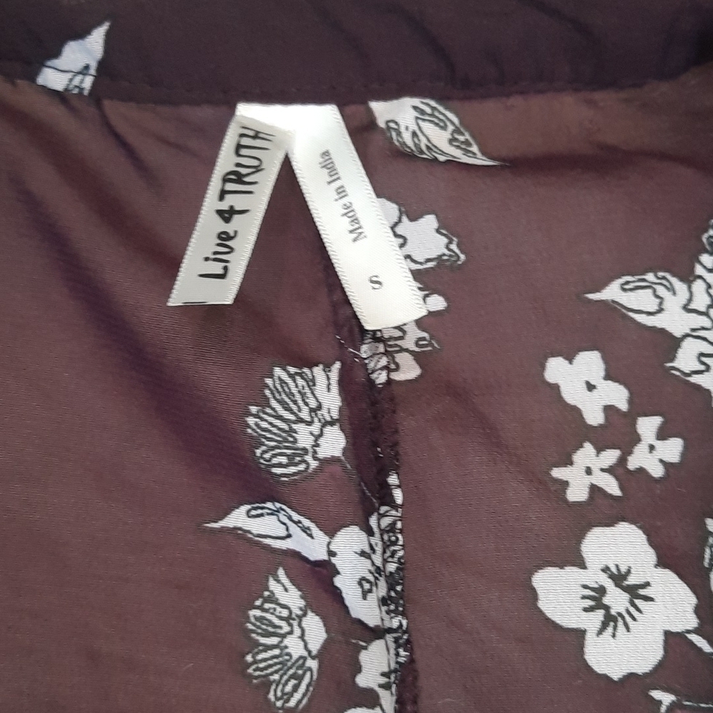 Live 4 Truth Plum Floral Sheer Midi Cardigan - Picture 2 of 6